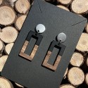Boucles d'oreilles bois & epoxy